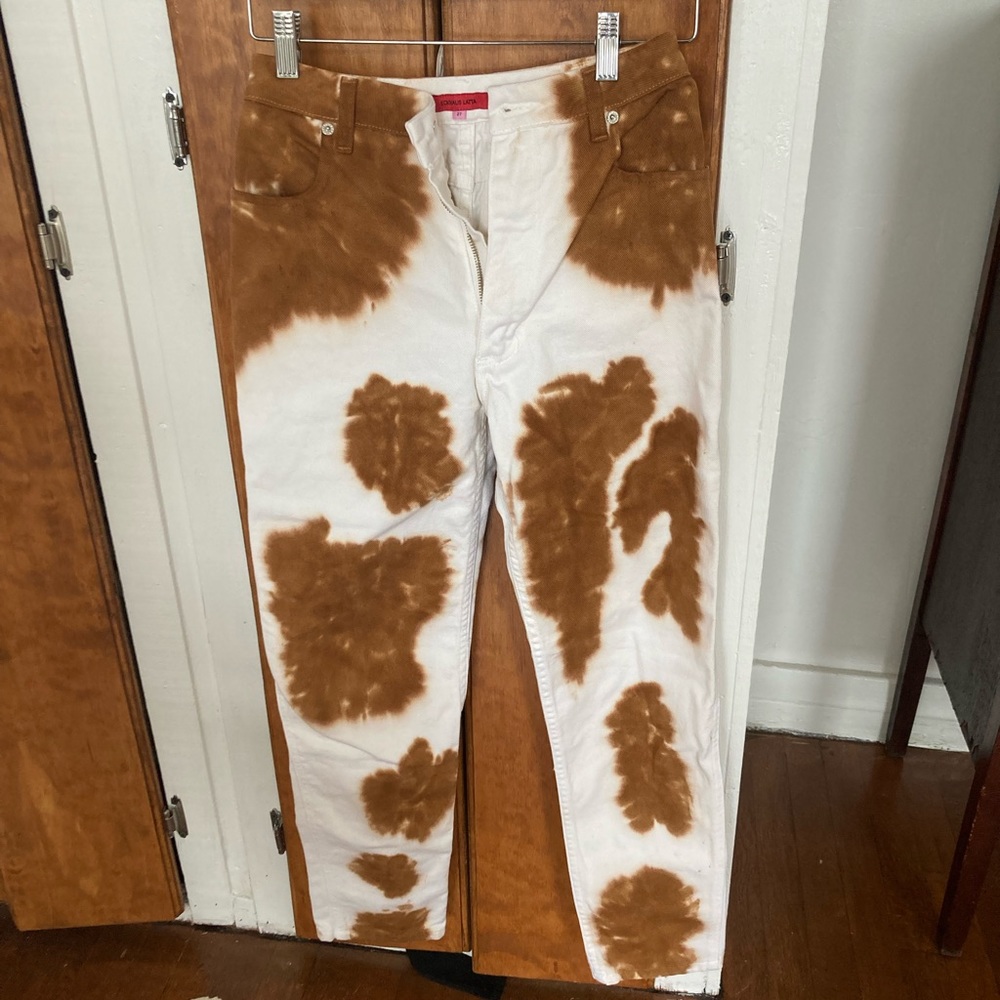 Eckhaus Latta Cow Print Jeans